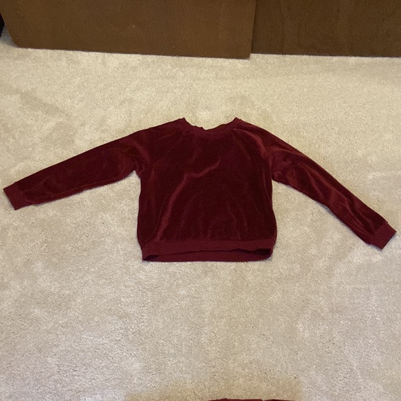 Gap Burgundy Velour Tracksuit - Picture 2 of 3